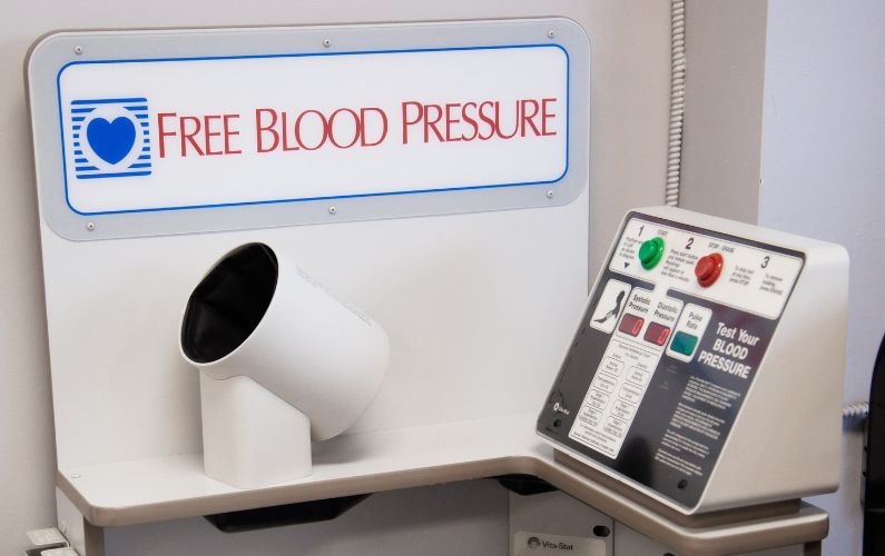 blood pressure kiosk at wellness pharmacy